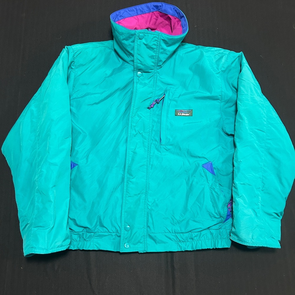Vintage LL Bean Thinsulate Jacket Mens Large Teal Blue Purple 90s Made in USA